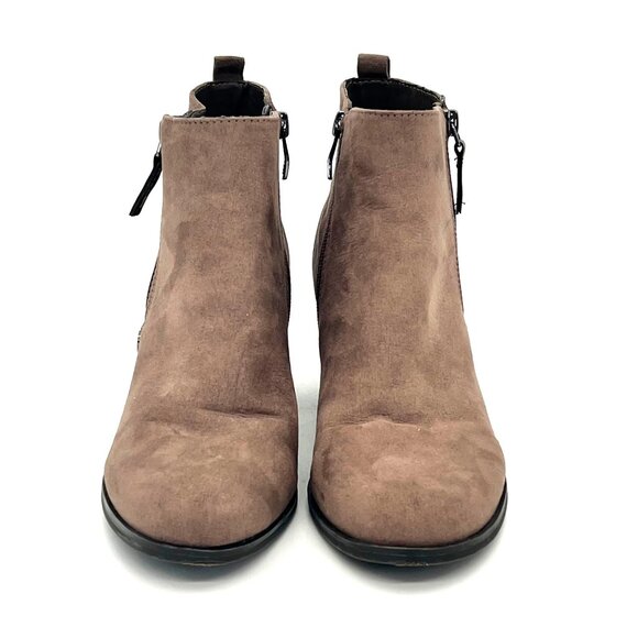 Liz Claiborne Refined Comfort Faux Suede Womens Ankle Booties Side Zippers 10M - Picture 7 of 16
